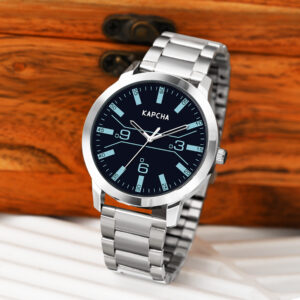 KAPCHA Versatile Stylish Mens Mesh Chain Strap Watch Round Dial Shape, Reliable Quartz Movement