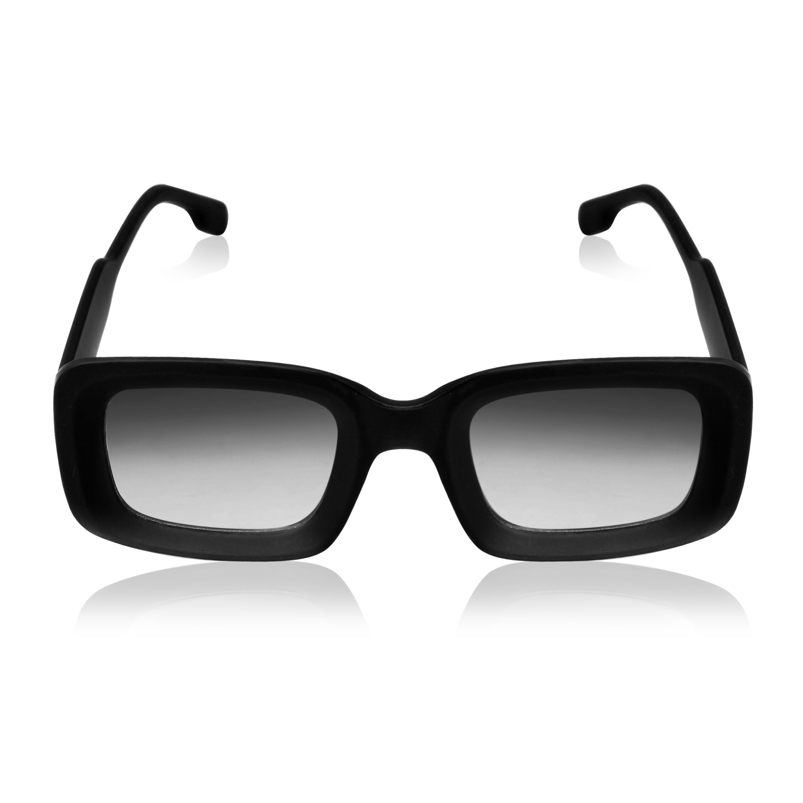 KAPCHA Men's Rectangular Sunglasses, Brown Frame with UV Protection, 140mm Wide, Trendy Design with Leather Case - Image 2