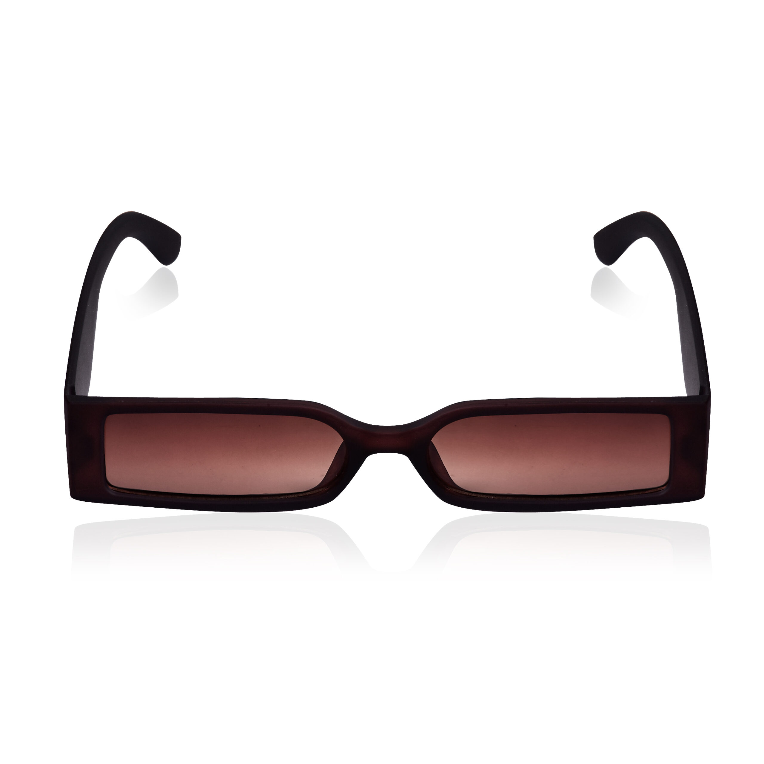 KAPCHA UV Protection Retro Square Sunglasses For Men, Brown-Toned Frame, Trendy Design with Leather Case - Image 2