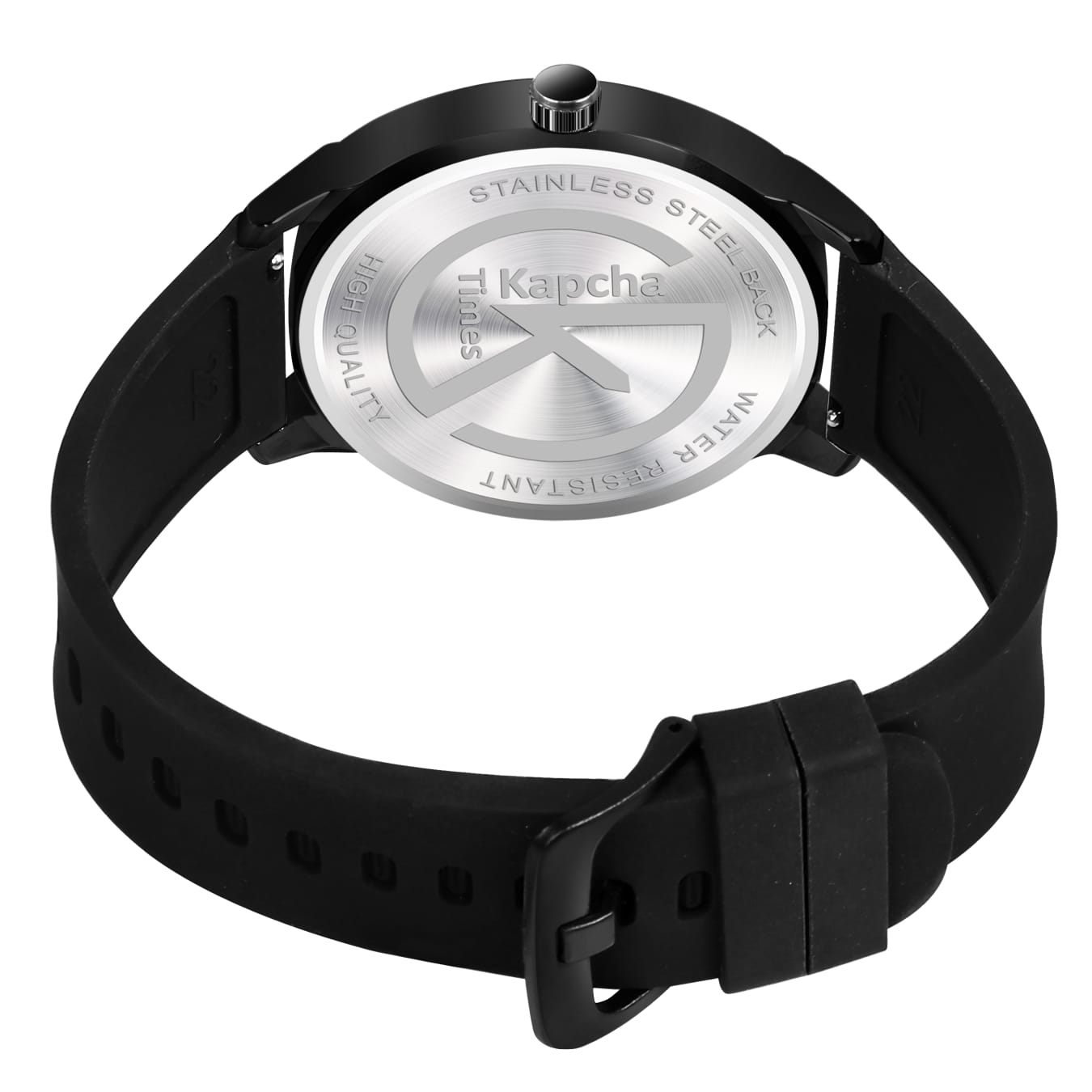 KAPCHA Stylish Mens Silicone Strap Watch, Blue Round Dial Shape, Quartz Movement - Image 6