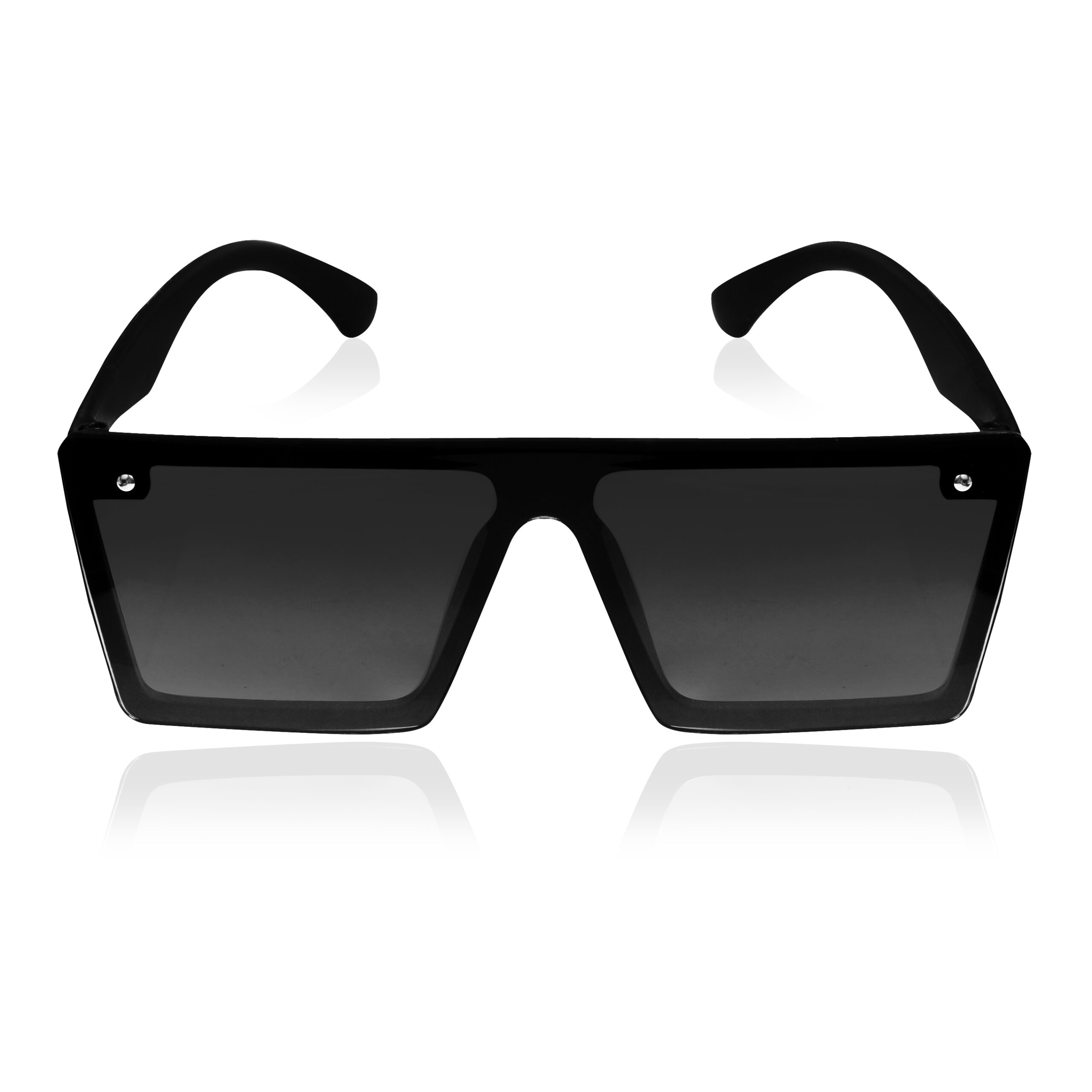 KAPCHA Square Oversized Sunglasses For Men, Black Gradiant Lens, UV Protected Lens - Image 5