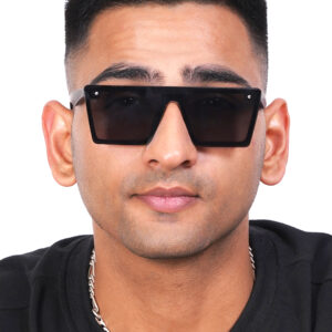 KAPCHA Square Oversized Sunglasses For Men, Black Gradiant Lens, UV Protected Lens