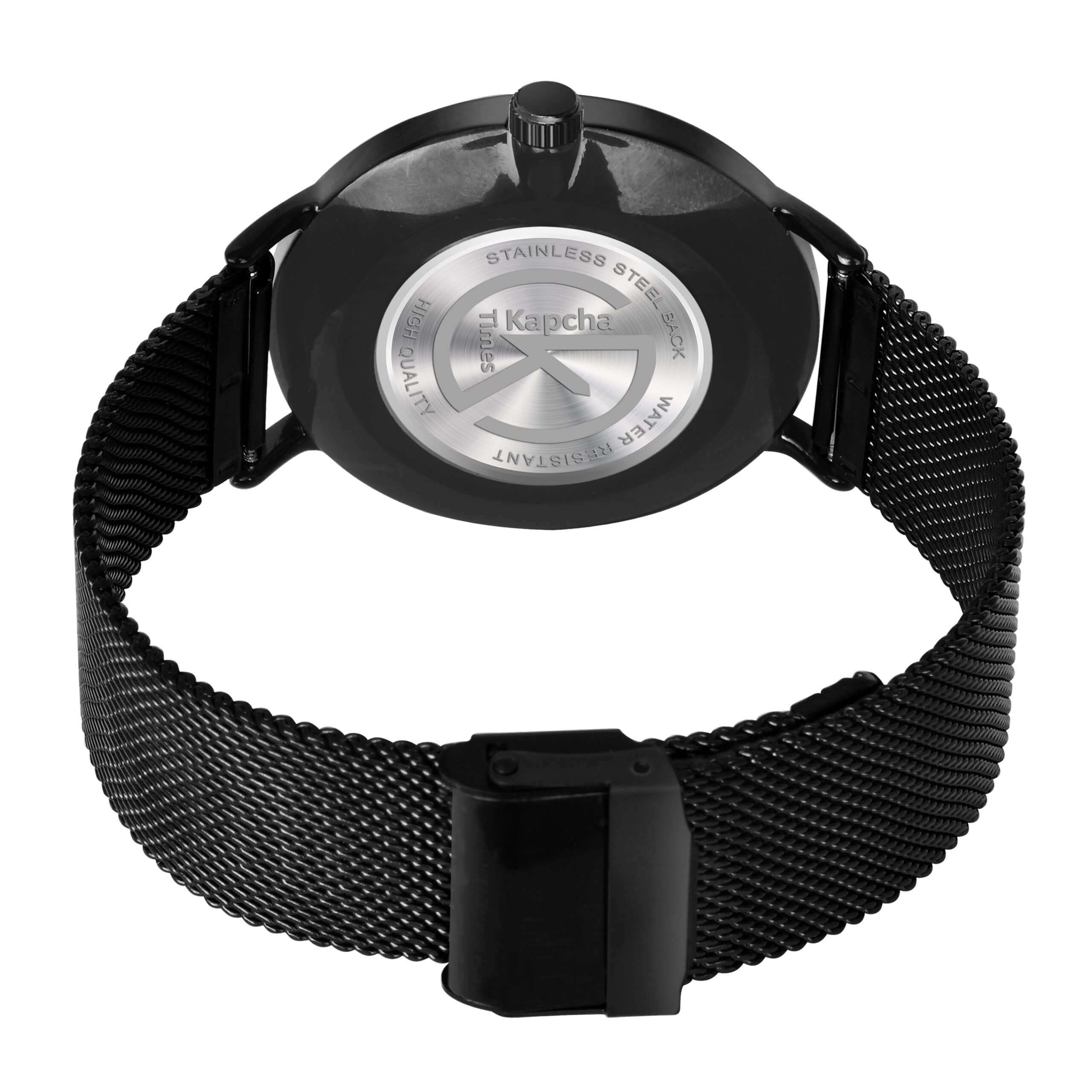 KAPCHA Versatile Stylish Men's Mesh Chain Strap Watch with Gift Bracelet Round Dial Shape, Quartz Movement - Image 4