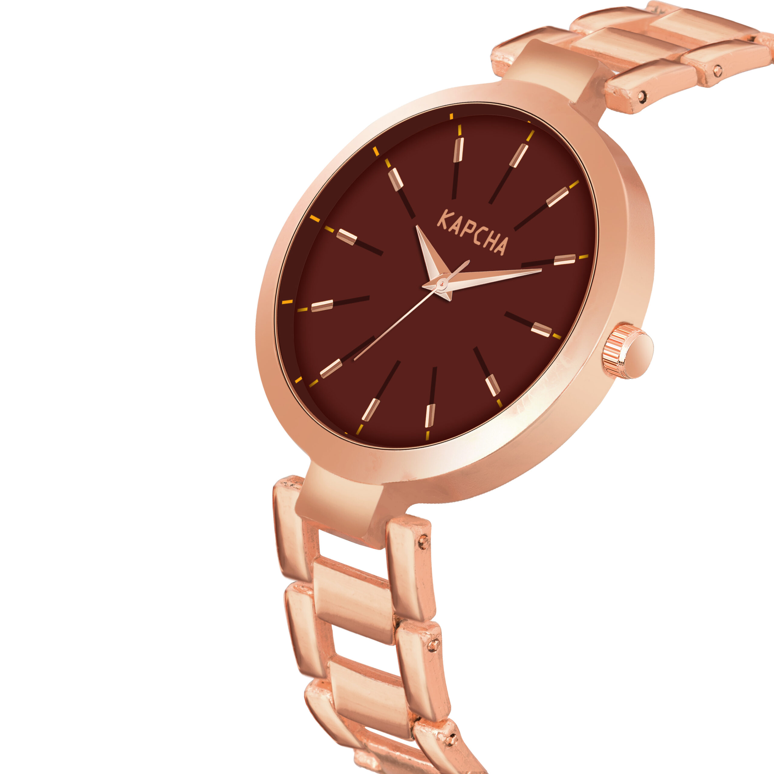 KAPCHA Versatile Stylish Women's Mesh Strap Watch with Rose Gold Floral Gifting Bracelet, Round Dial Shape, Quartz Movement - Image 3