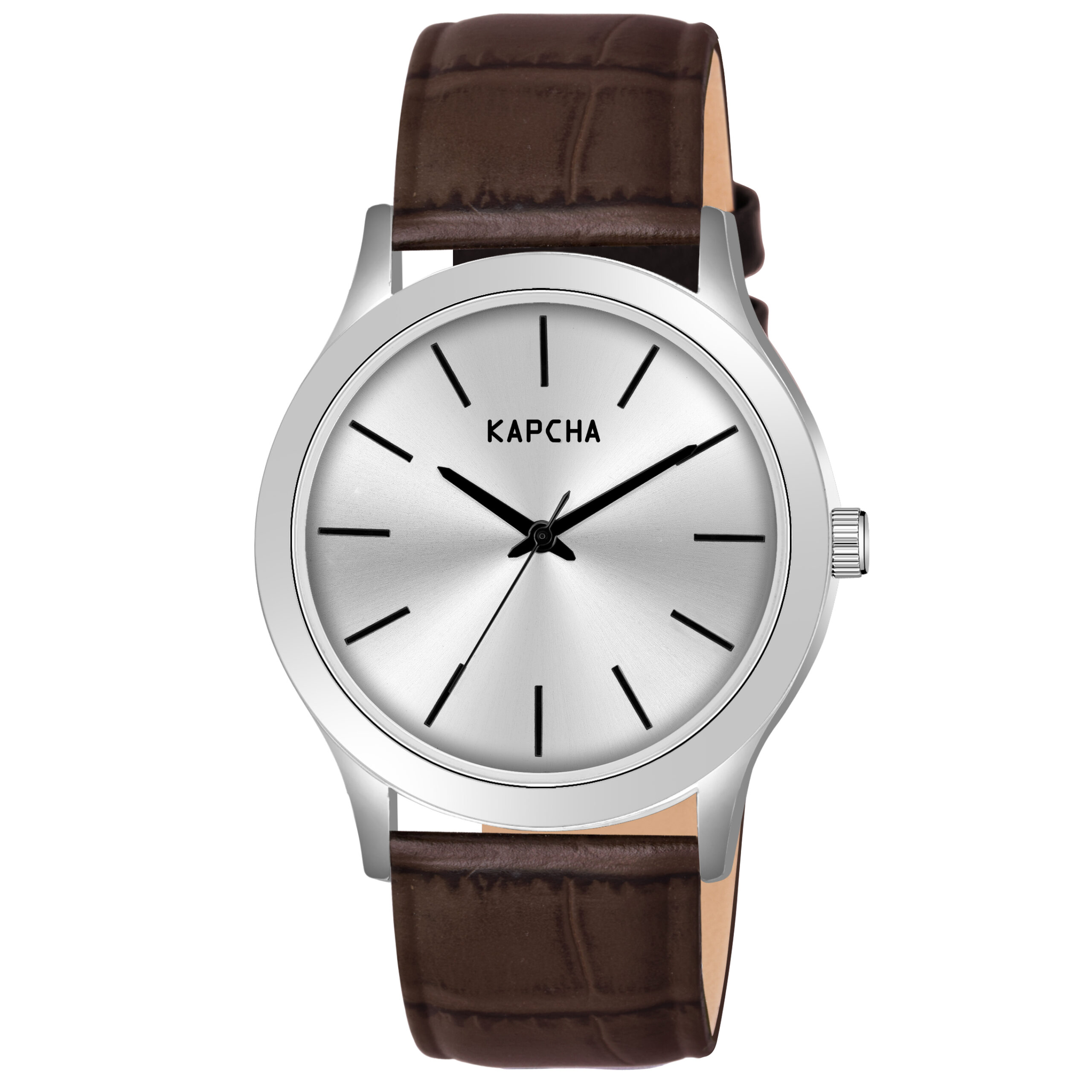 KAPCHA Versatile Stylish Mens Leather Strap Watch with Gift Bracelet Round Dial Shape, Quartz Movement - Image 2