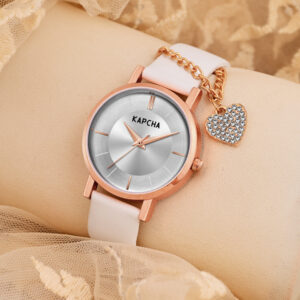 KAPCHA Versatile Leather Strap Watch and Chic Bracelet Combo | Set of 2 | Elegant Jewellery for Ladies | Fashion Accessory | Gift for Her