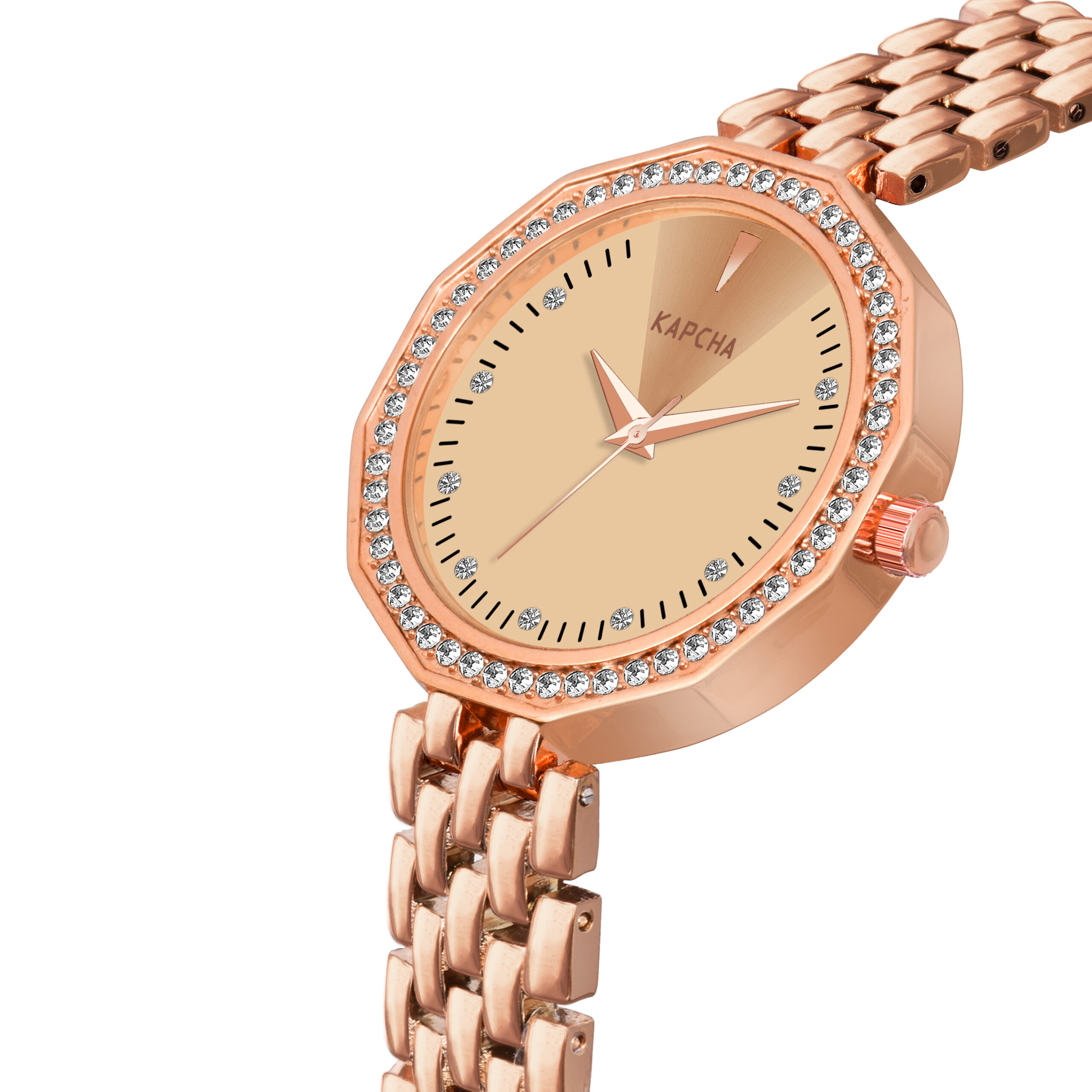 KAPCHA Luxury Women's Watch & Bracelet Set Elegant Rose Gold Quartz Wristwatch and 1 Piece Cuff Bangle Fashionable Gift Box - Image 7