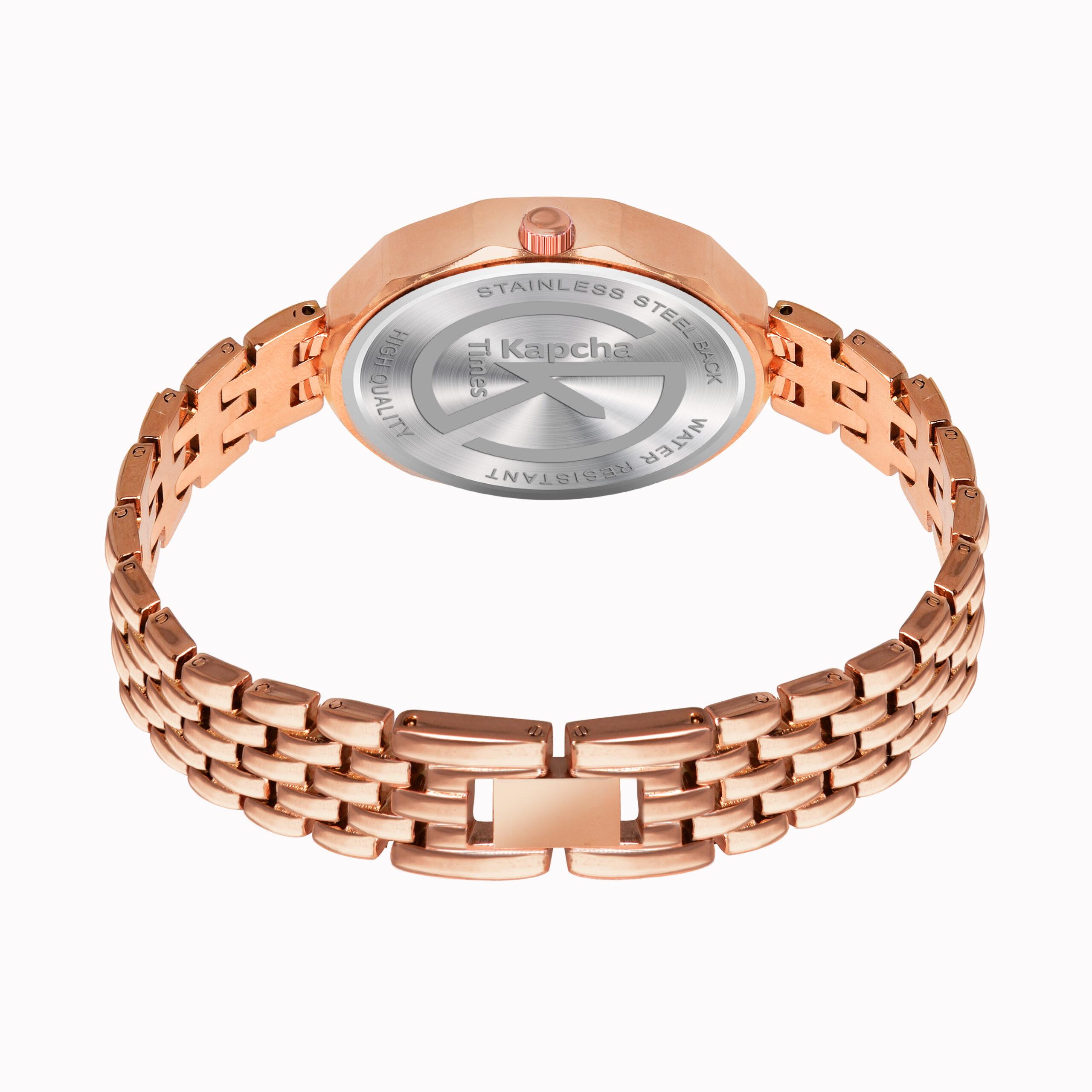 KAPCHA Luxury Women's Watch & Bracelet Set Elegant Rose Gold Quartz Wristwatch and 1 Piece Cuff Bangle Fashionable Gift Box - Image 8