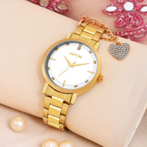 KAPCHA Luxury Women's Watch and Bracelet Gift Set Combo | Reliable Quartz Movement, and Adjustable Fit Elegant Accessory Stack for Her