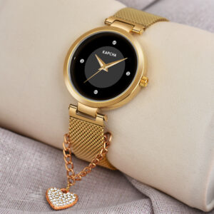 KAPCHA Minimalist Ladies Watch & Cuff Bracelet Gift Set | Timeless Elegant Combo, Reliable Quartz Movement, and Adjustable Fit | Ideal for Every Occasion