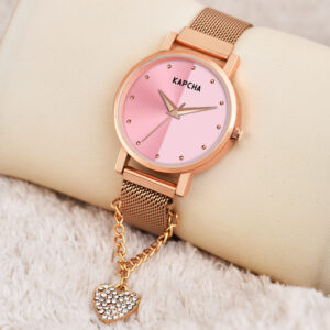 KAPCHA Festive Women's Watch Gift Pack Versatile Stylish Chain Strap Watch with Bracelet Ideal for Both Casual and Formal Wear
