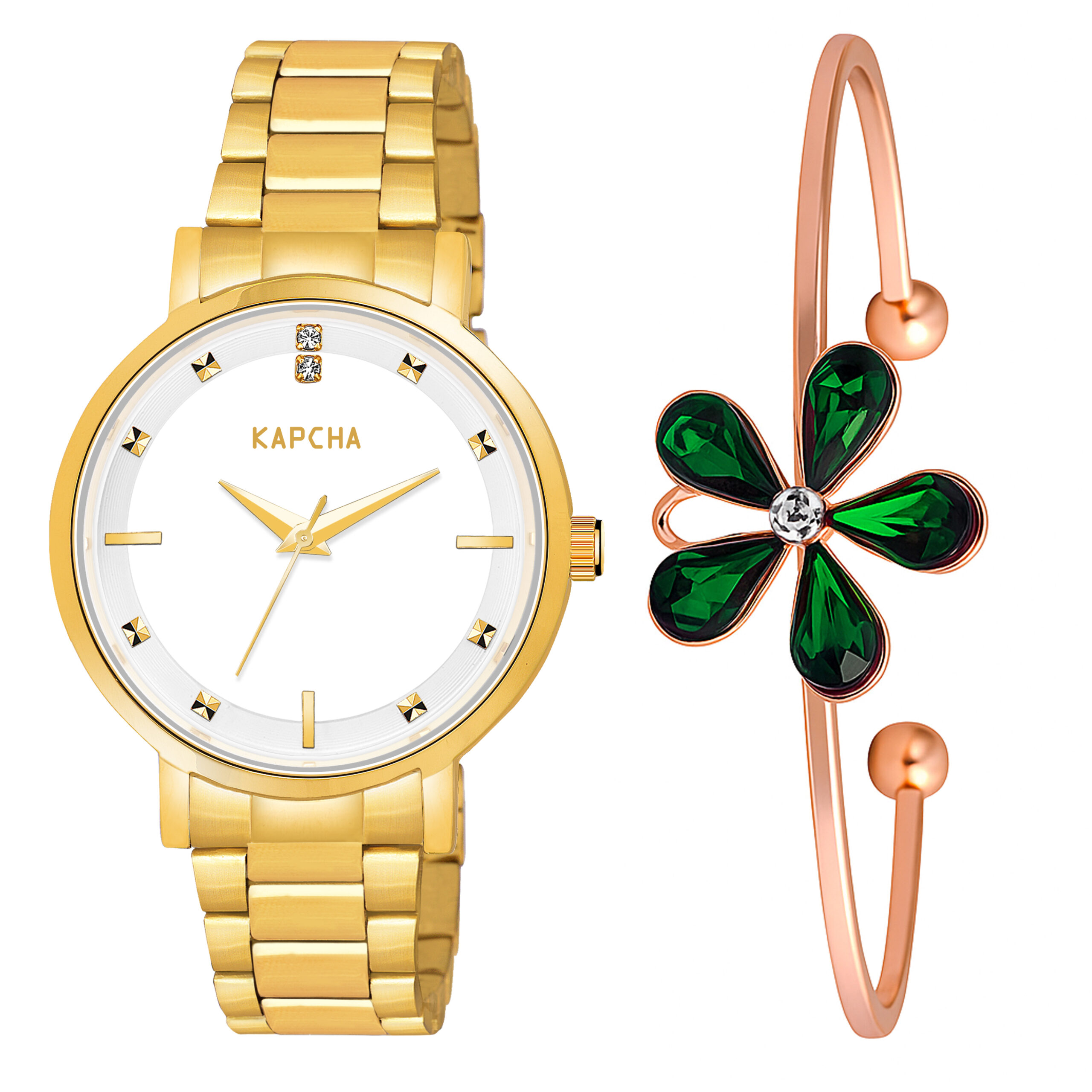 KAPCHA Luxury Women's Watch and Bracelet Gift Set Combo | Reliable Quartz Movement, and Adjustable Fit Elegant Accessory Stack for Her - Image 8