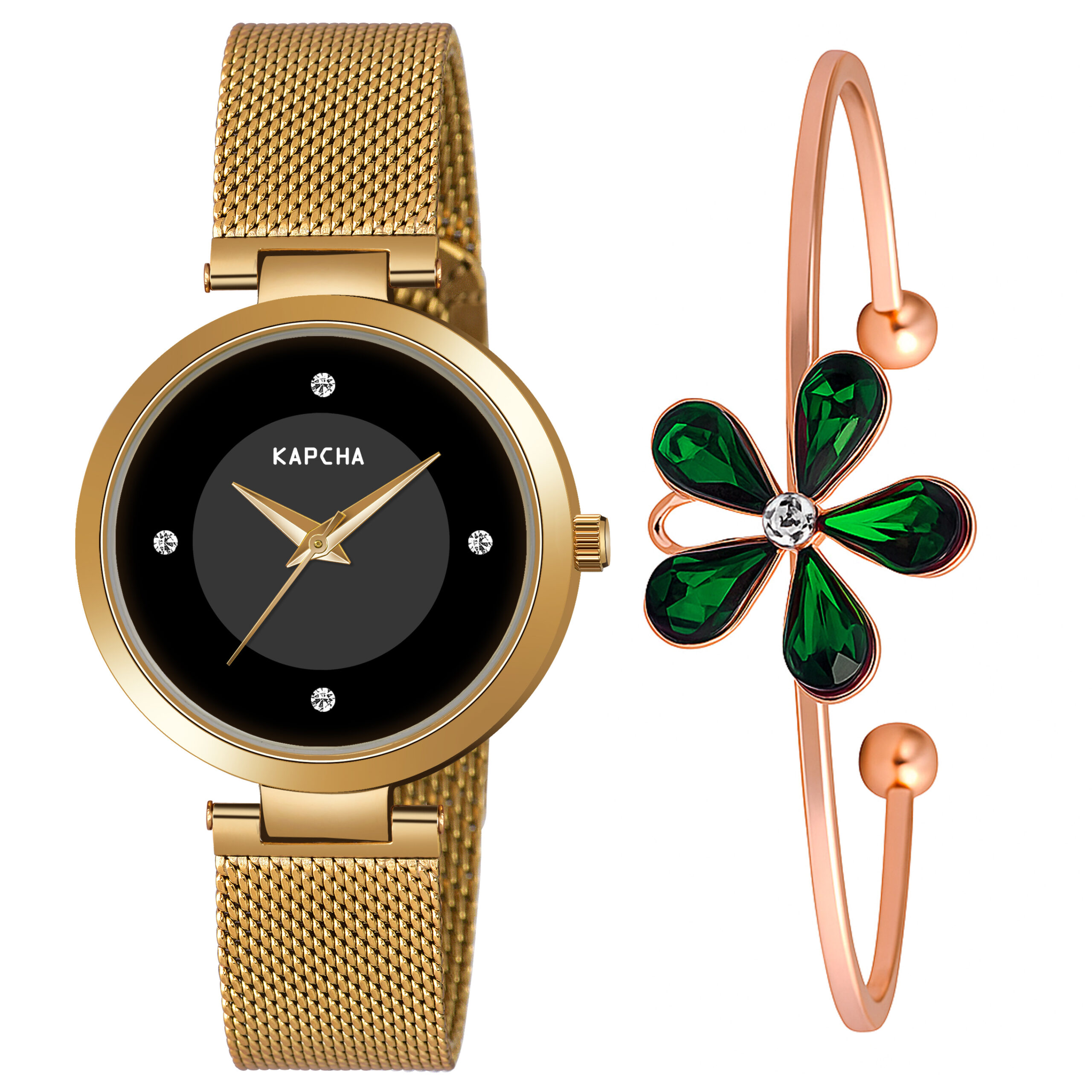 KAPCHA Minimalist Ladies Watch & Cuff Bracelet Gift Set | Timeless Elegant Combo, Reliable Quartz Movement, and Adjustable Fit | Ideal for Every Occasion - Image 8