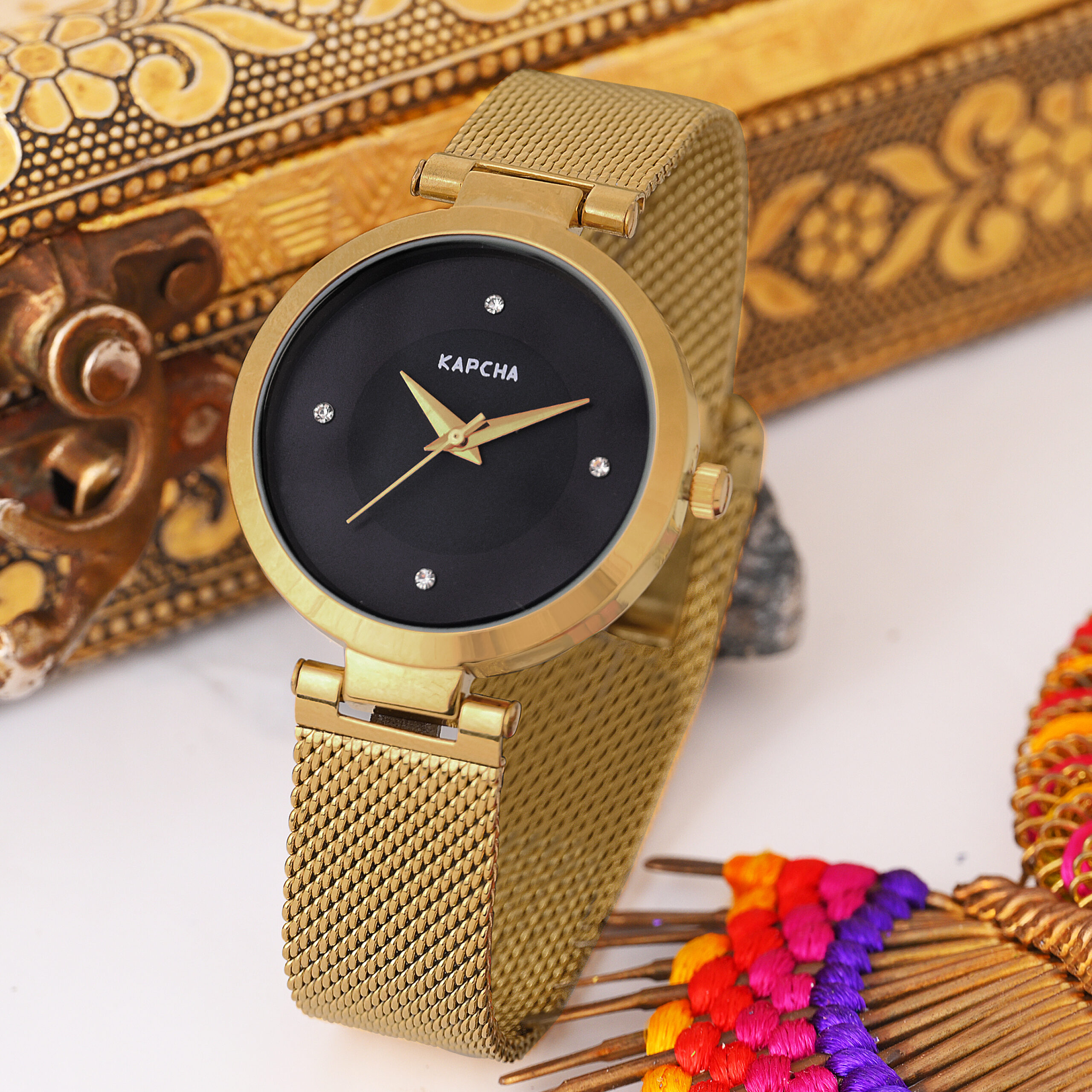 KAPCHA Minimalist Ladies Watch & Cuff Bracelet Gift Set | Timeless Elegant Combo, Reliable Quartz Movement, and Adjustable Fit | Ideal for Every Occasion - Image 4