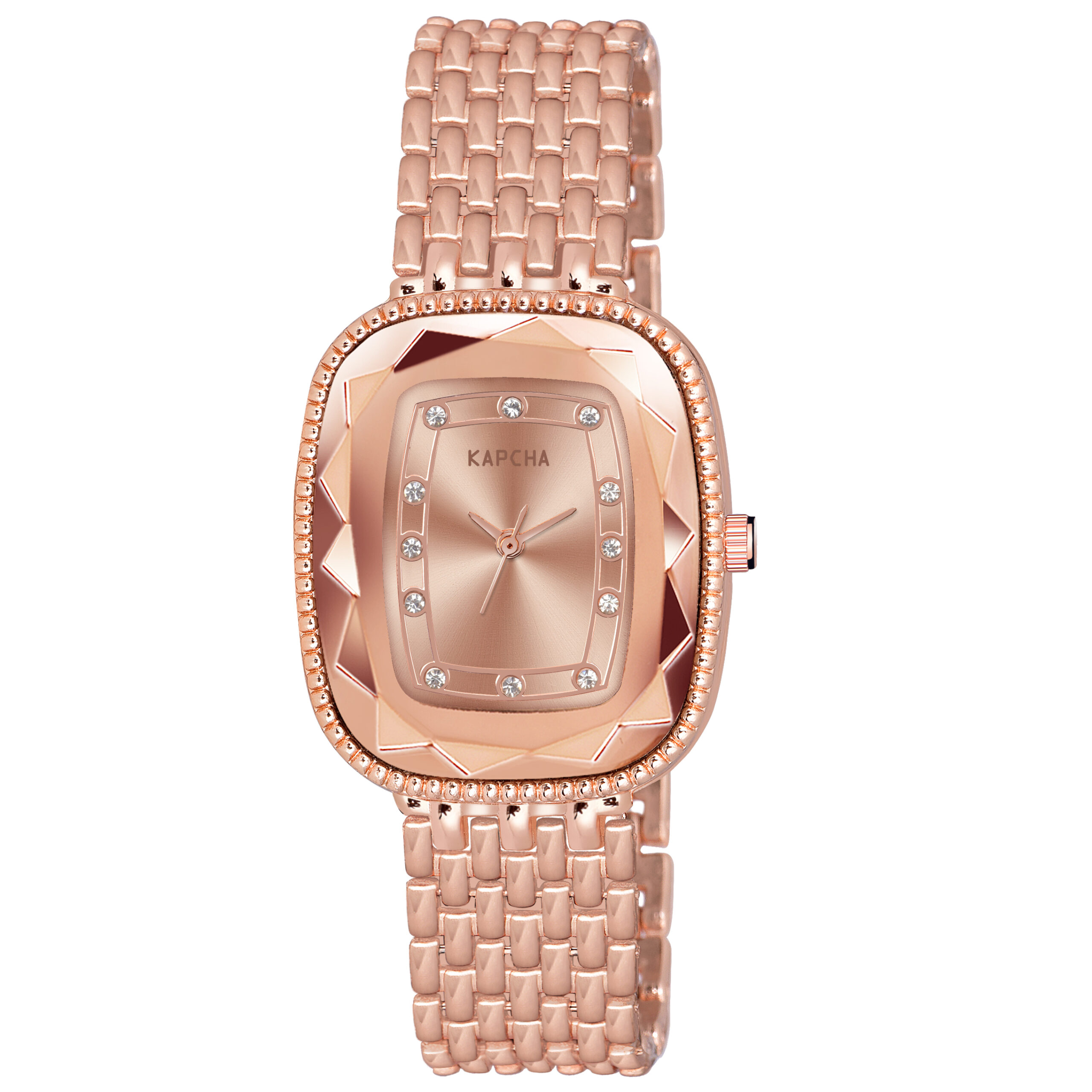 KAPCHA Ladies Watch & Bracelet Combo Set for Women Mesh Chain Strap Watch Rectangular Dial Shape, Quartz Movement - Image 7