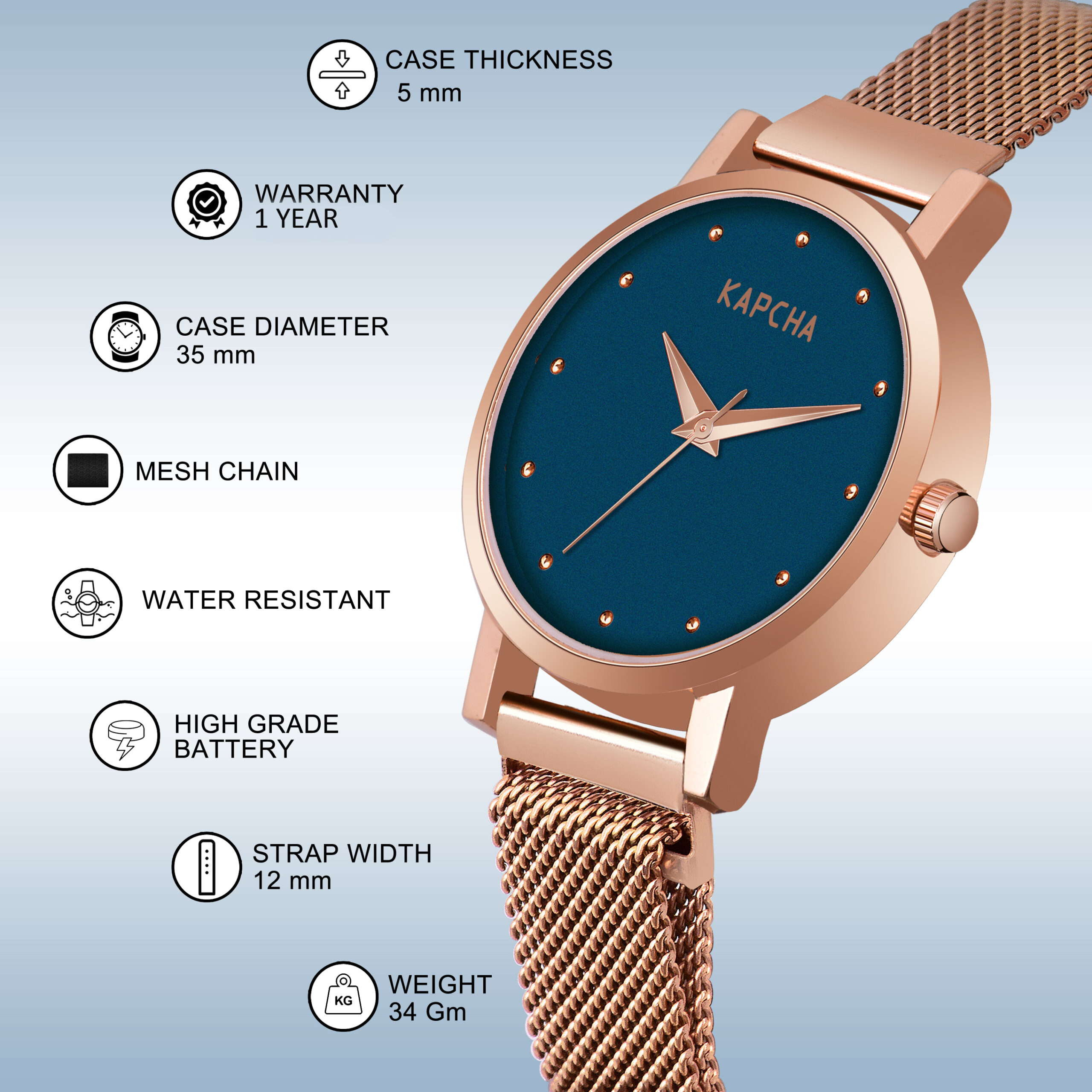 KAPCHA Stylish Analog Watch with Charm Bracelet Combo | Set of 2 | Designer Ladies Gift Box | Quartz Movement, Adjustable Fit - Image 8