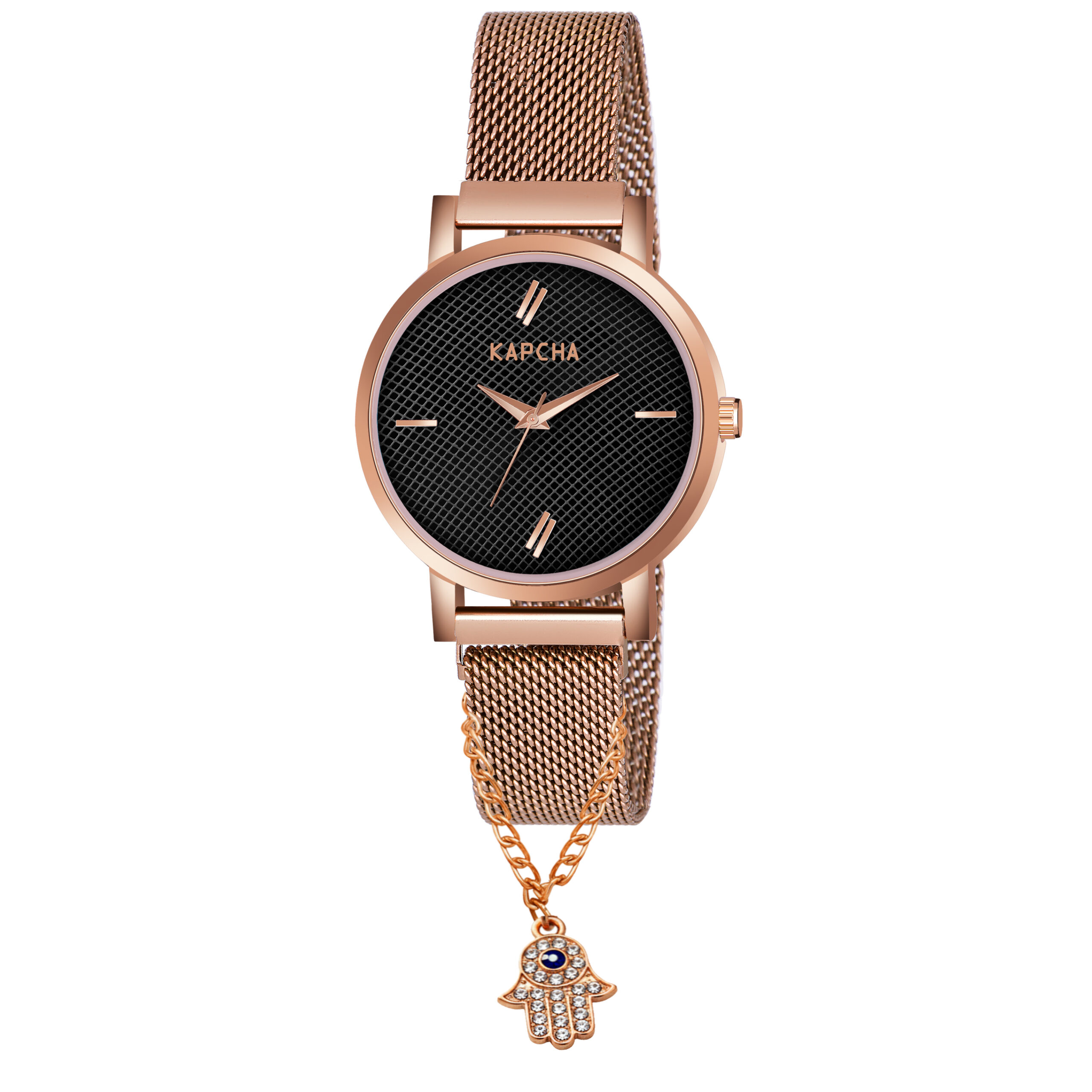 KAPCHA Modern Women's Wrist Watch & Hamsa Hand Bracelet Combo Quartz Movement, Round Dial, Fashion Accessory for Both Casual and Formal - Image 4