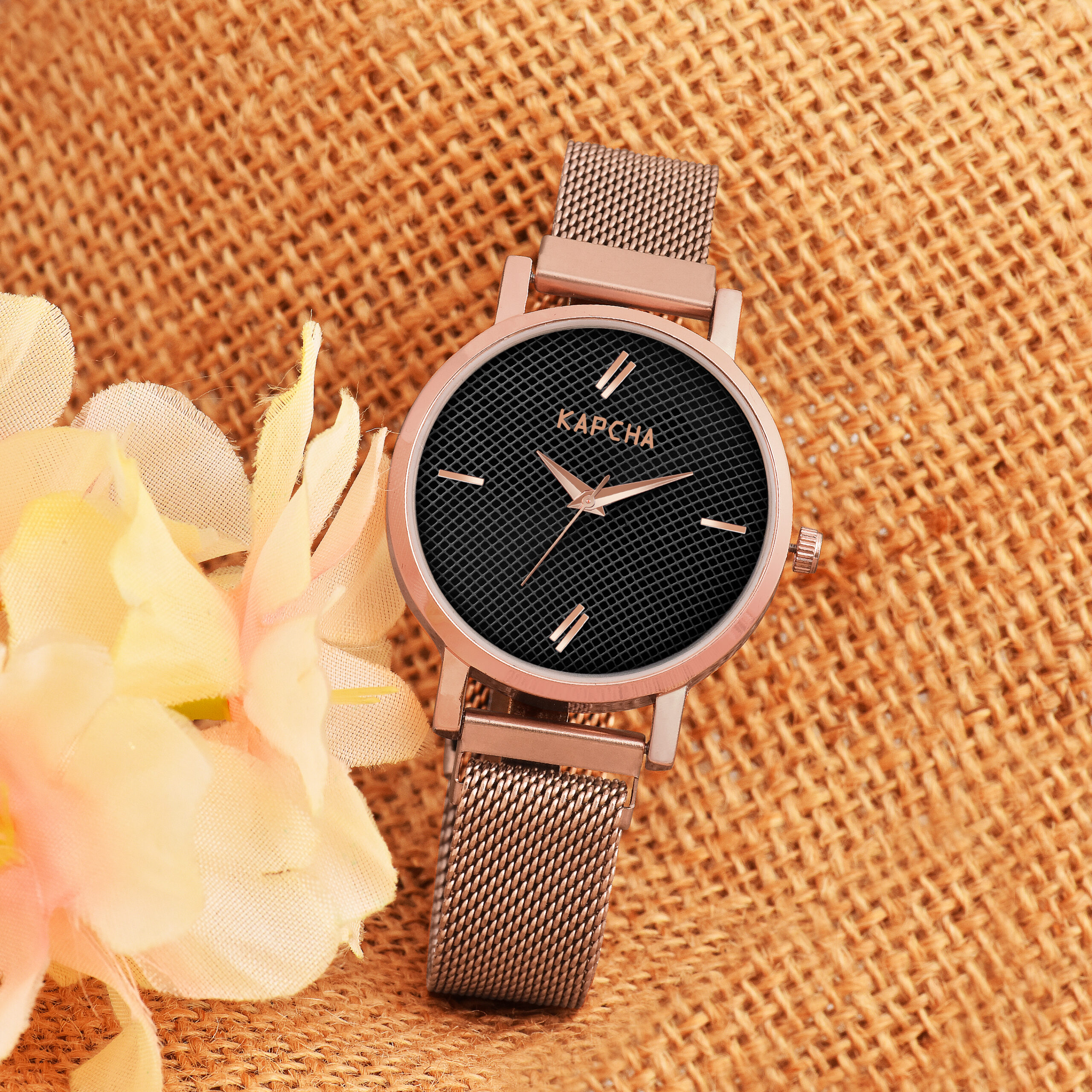 KAPCHA Modern Women's Wrist Watch & Hamsa Hand Bracelet Combo Quartz Movement, Round Dial, Fashion Accessory for Both Casual and Formal - Image 5