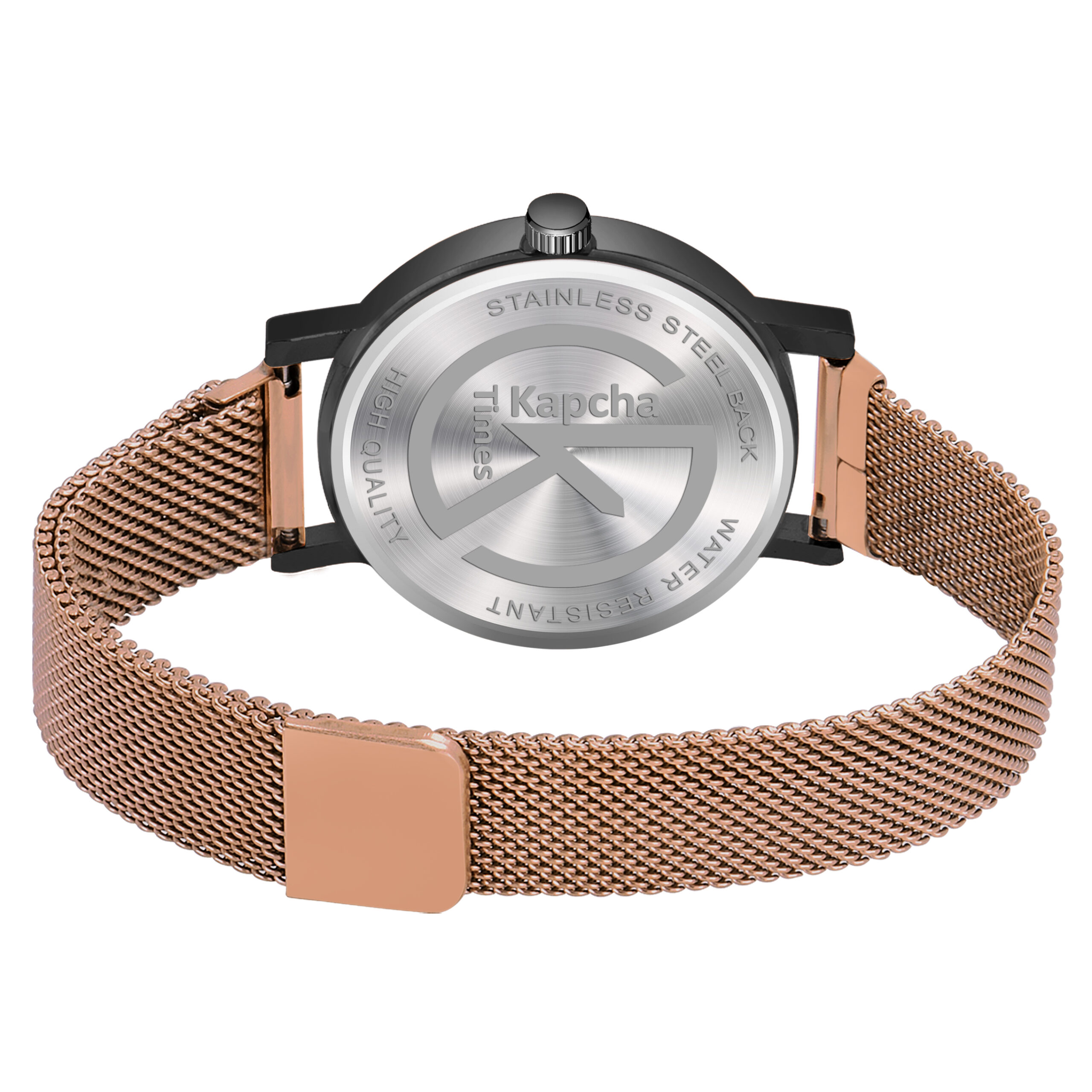 KAPCHA Modern Rose Gold Watch & Hamsa Hand Bracelet Set for Women |Chain Watch with Classic Appeal Quartz Movement Ideal Birthday Gift for Girlfriend/Friend - Image 5